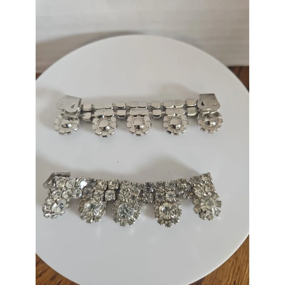 Vintage Rhinestone Shoe Clips Dressy Flair Fancy Accessory Set